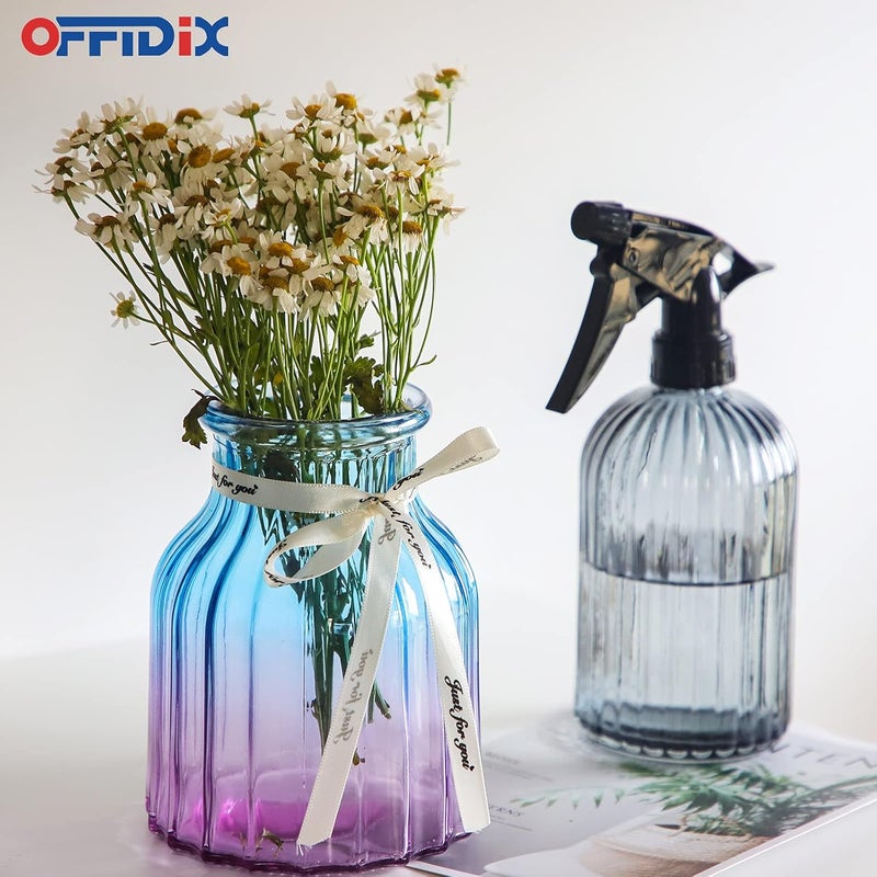 OFFIDIX Glass Spray Bottle, Garden Plants Indoor Plant Mister with Adjustable Nozzle, 0.4L/13.5oz Pressure Watering Can Handheld Spray Bottle for Outdoor Indoor Plants and Cleaning Work (Gray) - Image 5